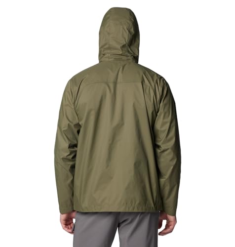 Columbia Mens Glennaker Lake II Rain Jacket, Stone Green, Large Tall
