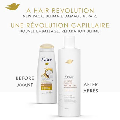Dove Coconut Restore Damage Therapy Shampoo & Conditioner, 355 mL, 4 Pack
