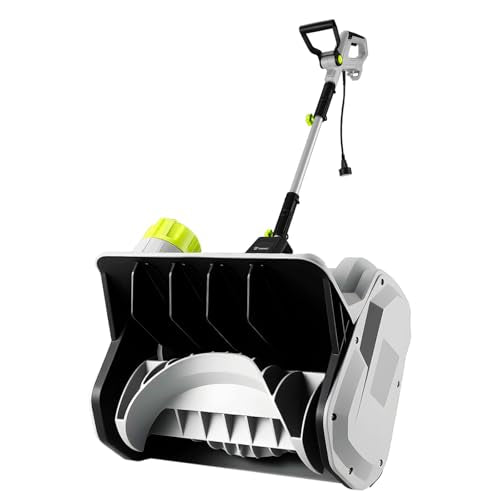 14-Inch Electric Snow Blower, 1500w High-Power Snow Blower, 3500rpm Speed, 20-Foot Snow Throwing Distance, with Adjustable Directional Chute and 12a Brushed Motor, Suitable for Yards, Driveways