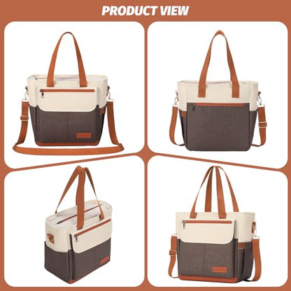 Codcey Large Reusable Insulated Lunch Bag Lunch Box Women(Brown)