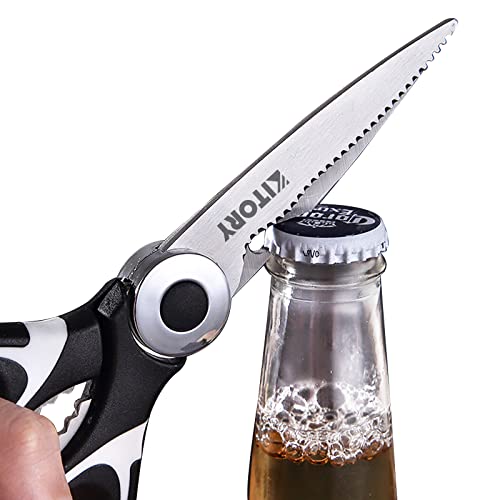 Kitory Premium Kitchen Shears 2-Pack Kitchen Scissors Ultra Sharp Shears, Heavy Duty Scissors with Sheath Multi-Function Food Scissors for Poultry, Fish, Vegetables, Herbs, BBQ, Chicken, 2023 Gifts
