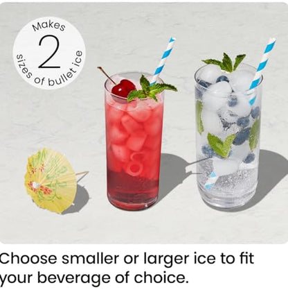 Iceman Dual-Size Ice Maker Countertop - Portable Ice Machine, Large and Small Ice Machine Maker with Self Cleaning, 9 Cubes in 7 Mins, 22lbs/24hrs, for Home, Kitchen, Office, Party, Ice Scoop Included