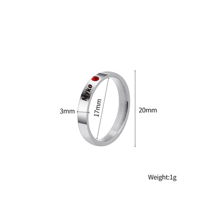 1PCS Custom Name Rings for Friend, Personalized Stacking Ring Engraved Birthstone Dainty Ring for Women Promise Rings for Her (6)