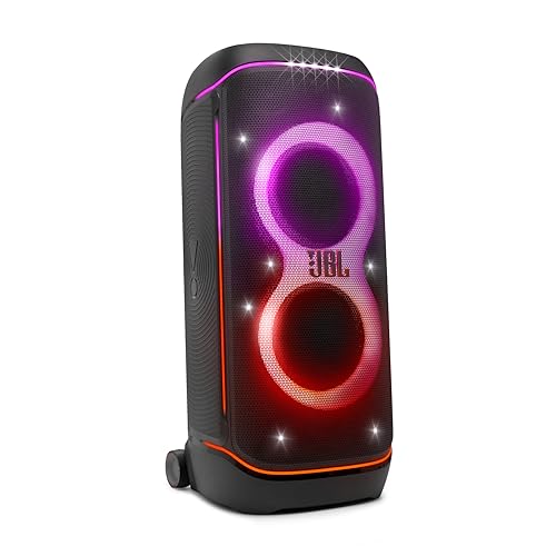 JBL PartyBox 720 - Loudest Battery-Powered Party Speaker with Superior Pro Sound and a Futuristic lightshow, Up to 15 Hours Playtime & IPX4 Splash Proof (Black)