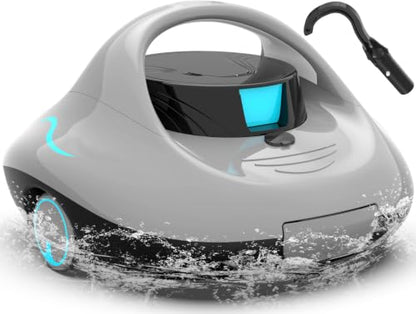 (Upgrade) Pleco SE Pool Vacuum Above Ground with Stronger Motor, Ash Gray