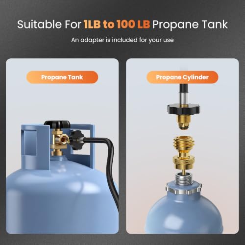 etoolab Propane Torch Weed Burner with 14FT Safety Hose, 1,800,000 BTU