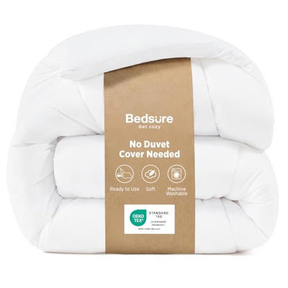 Bedsure Thick Queen Comforter Duvet Insert, Quilt White, 88x88