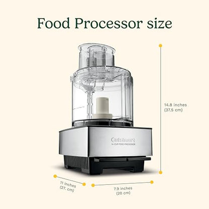 Cuisinart Food Processor 14-Cup Chopper for Mincing, Dicing, Shredding, Puree & Kneading Dough, Stainless Steel (DFP-14BCNYC)