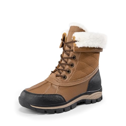 DREAM PAIRS Women's Waterproof Winter Snow Boots,Chestnut