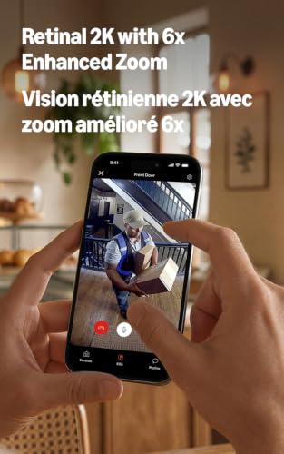 Ring Peephole Cam 2K (Newest Model), replaces physical peephole viewing with Retinal 2K and wide-angle video, renter-friendly installation, Speckled Gray