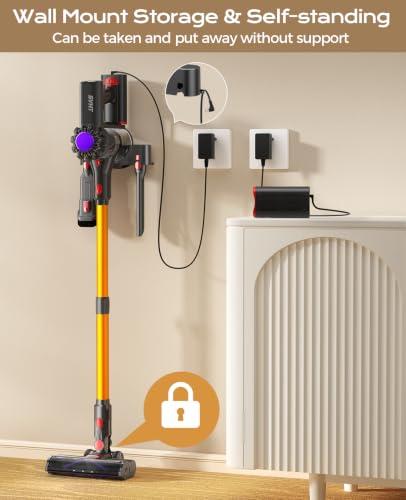 Cordless Vacuum Cleaner, 500W 45KPA 45Mins Stick Vacuum Cleaners for Home