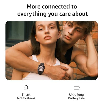 Smart Watch for Men Women, Bluetooth Calling, 1.85" HD Touch Screen Fitness Tracker, 140+ Sports Modes, Heart Rate Sleep Monitor, DIY Dial, IP68 Waterproof, Compatible with Android & iOS(Black)