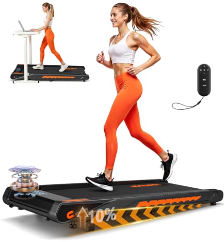 Walking Pad Treadmill with Speaker, 4-in-1 6.2MPH Treadmill for Home with App Compatible, 10% Incline, LED Display, 2.75HP Brushless Motor, 350 LB Weight Capacity, 12 HIIT Programs