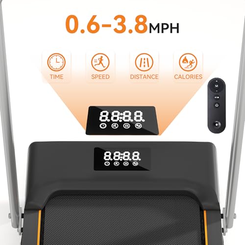ZYneraXT W3 Foldable Walking Pad Treadmill 2-in-1-1.85HP Motor, 0-8% Incline, 35.4"x13.9" Running Belt, 220Lbs Capacity, LED Display, Quiet Under Desk Treadmill for Home