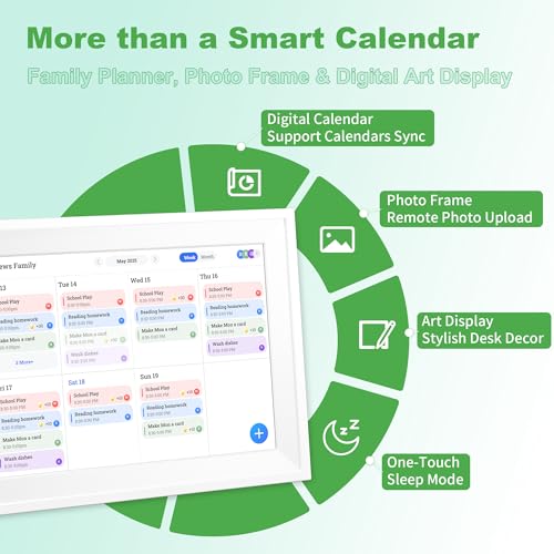 Telonxium by Sainellor Smart Digital Calendar, 10.1" WiFi Organizer