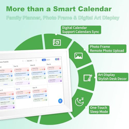 Telonxium by Sainellor Smart Digital Calendar, 10.1" WiFi Organizer