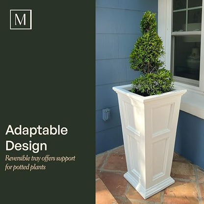 Mayne Inc. Fairfield 5829B Tall Planter, 28-Inch by 16-Inch by 16-Inch, Black