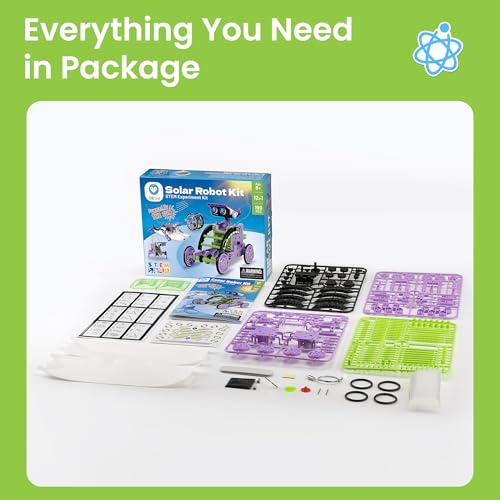 Sillbird Solar Building Robot Kit, 12-in-1 STEM Gift for Boys Aged 8-14