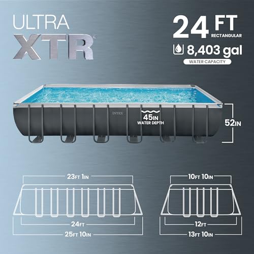 INTEX Ultra XTR 24ft x 12ft 52 in Above Ground Swimming Pool Set w/Pump