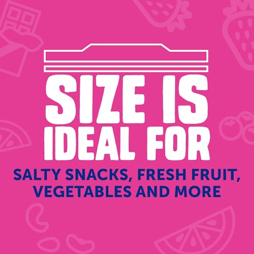 Ziploc Snack Bags, EasyGuide Seal, BPA-Free Food Storage, 100 Count