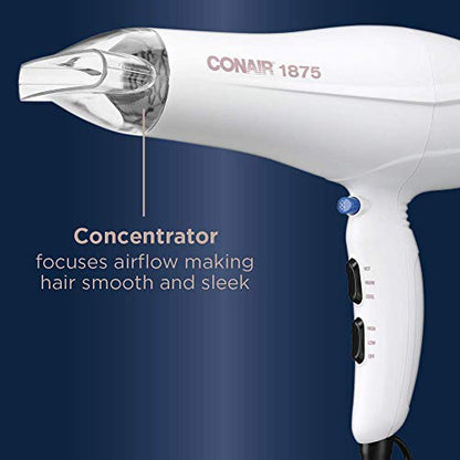 Conair Double Ceramic Hair Dryer with Concentrator, 1875W