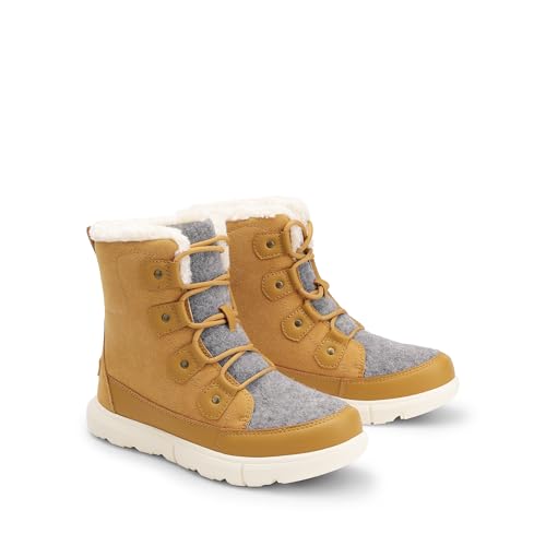 DREAM PAIRS Women's Winter Snow Boots Comfortable,Chestnut/Grey,7