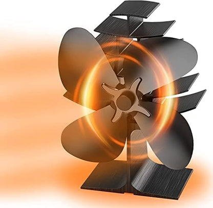 Heat Powered Wood Stove Fan with 4-Blade,Ultra Quiet Fireplace Wood Burning Eco-Friendly Fan Efficient Heat Distribution (X Large)