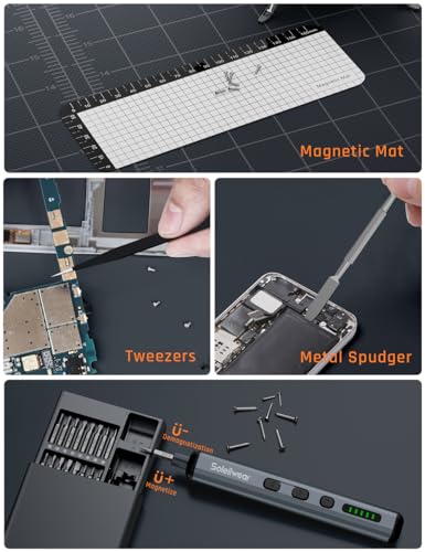 Soleilwear 70-in-1 Mini Electric Screwdriver Set, Precision Screwdriver