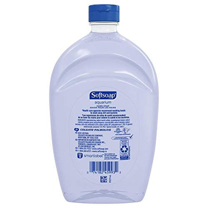 Softsoap Antibacterial Liquid Hand Soap Refill - Aquarium Series - Fresh Scent- Moisturizing Hand Wash, Savon a Main, Dermatologically Tested, for Soft Smooth Skin, 1.47 Liters (Pack of 1) (Packaging May Vary)