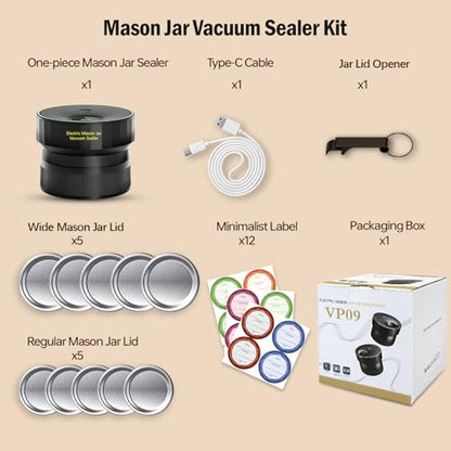 2026 Upgraded One-integrated Automatic Mason Jar Vacuum Sealer