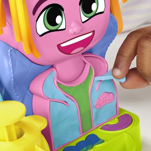 Play-Doh Hair Stylin' Salon Playset with 6 Cans, Pretend Play Toys for Girls and Boys Ages 3 and Up