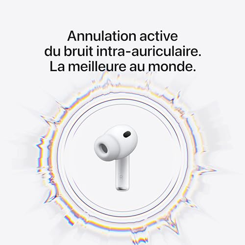 Apple AirPods Pro 3 Wireless Earbuds, Active Noise Cancellation, Live Translation, Heart Rate Sensing, Bluetooth Headphones, Spatial Audio, High-Fidelity Sound, USB-C Charging