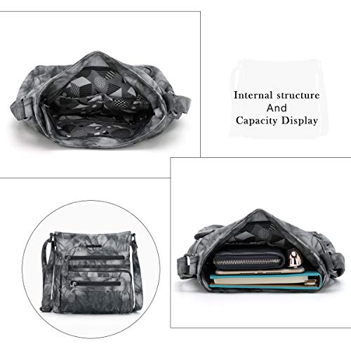 Angel Barcelo Crossover Purse and Handbags Crossbody Bags for Women,Ultra Soft Leather Neatpack Bag Shoulder Purses for Girl (Dark Grey)