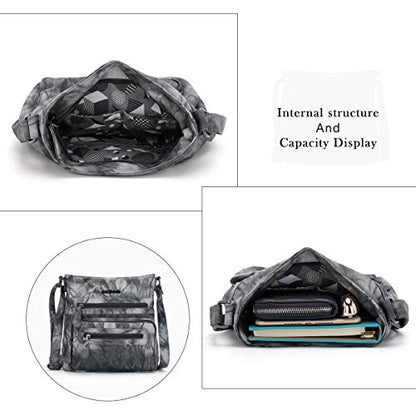 Angel Barcelo Crossover Purse and Handbags Crossbody Bags for Women,Ultra Soft Leather Neatpack Bag Shoulder Purses for Girl (Dark Grey)