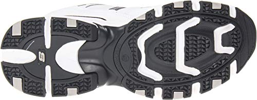 Skechers Men's Vigor 2.0 Serpentine Sneaker, White/Charcoal, 9.5