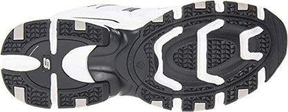 Skechers Men's Vigor 2.0 Serpentine Sneaker, White/Charcoal, 9.5