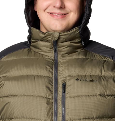 Columbia Mens Labyrinth Loop II Hooded Jacket, Stone Green/Shark, Large