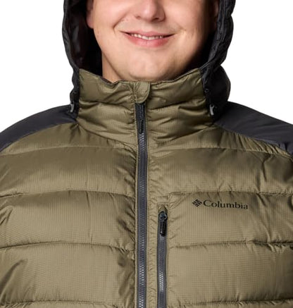Columbia Mens Labyrinth Loop II Hooded Jacket, Stone Green/Shark, Large