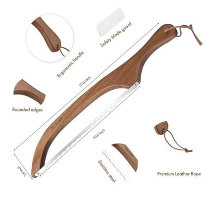 RAPSAKEMOH Bread Knife for Homemade Bread,Sourdough Bread Knife