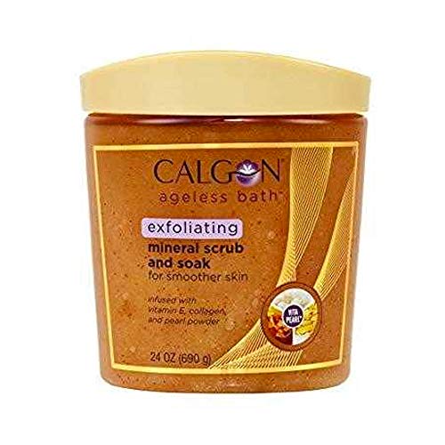 Calgon Ageless Bath Exfoliating Mineral Scrub, for Smoother Skin, 690 g