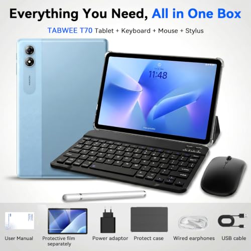 Tablet, 11 Inch FHD Android 16 Tablet with Gemini AI, 32GB RAM 256GB ROM