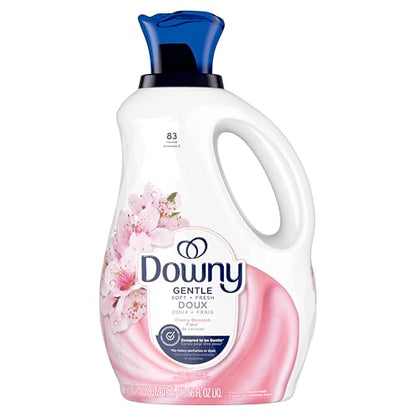 Downy Gentle Soft + Fresh Fabric Softener Liquid, Cherry Blossom Scent, 83 loads, 1.66L