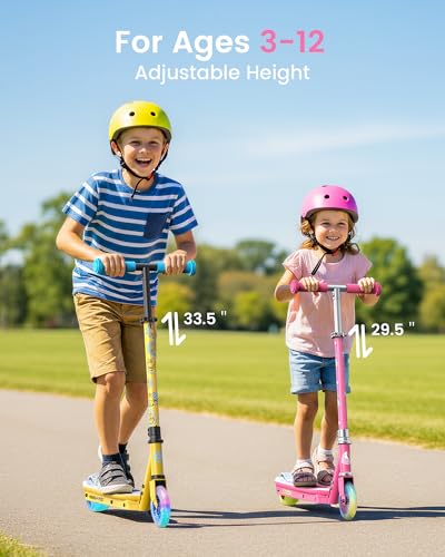 Gyroor Minions KS2 Kids Electric Scooter Ages 3 to 8 Deep Pink