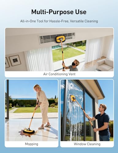 AstroAI Car Wash Brush, Long Handle Mop with Rotating Head, Cleaning Kit
