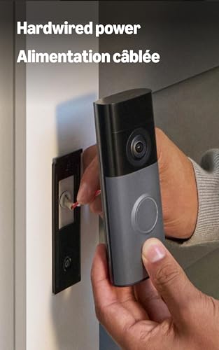 Ring Wired Doorbell 2K (newest model), Retinal 2K with wide-angle video, up to 6x Enhanced Zoom, and Two-Way Talk, Speckled Gray
