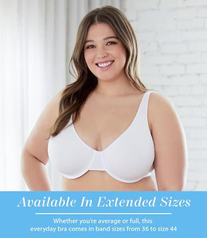 Bestform womens Women's Casual Value Cotton Stretch Underwire Minimizer Bra, White, 36C US