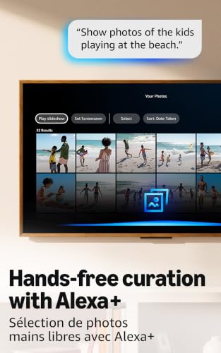 Amazon Ember Artline 65" with Fire TV (newest model), 4K Ultra HD QLED smart TV with free art and photos, anti-glare display, custom frames, HDR10+, Dolby Vision, Alexa - No Frame