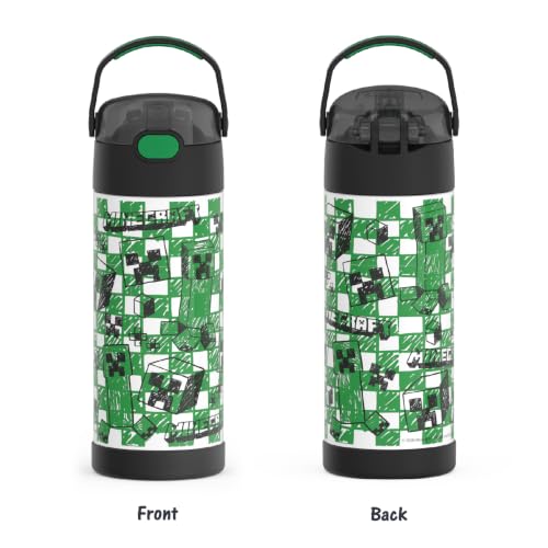 THERMOS FUNTAINER Water Bottle with Straw, 14oz, Minecraft