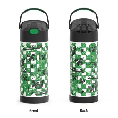 THERMOS FUNTAINER Water Bottle with Straw, 14oz, Minecraft