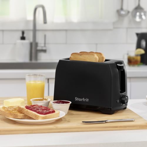 Starfrit Alston 2-Slice Toaster, 700W, 6 Browning Levels, Matte Black